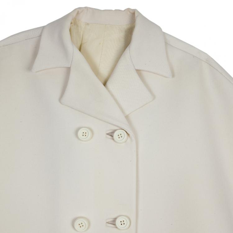 Pre Owned Balenciaga Cream Trench Coat S