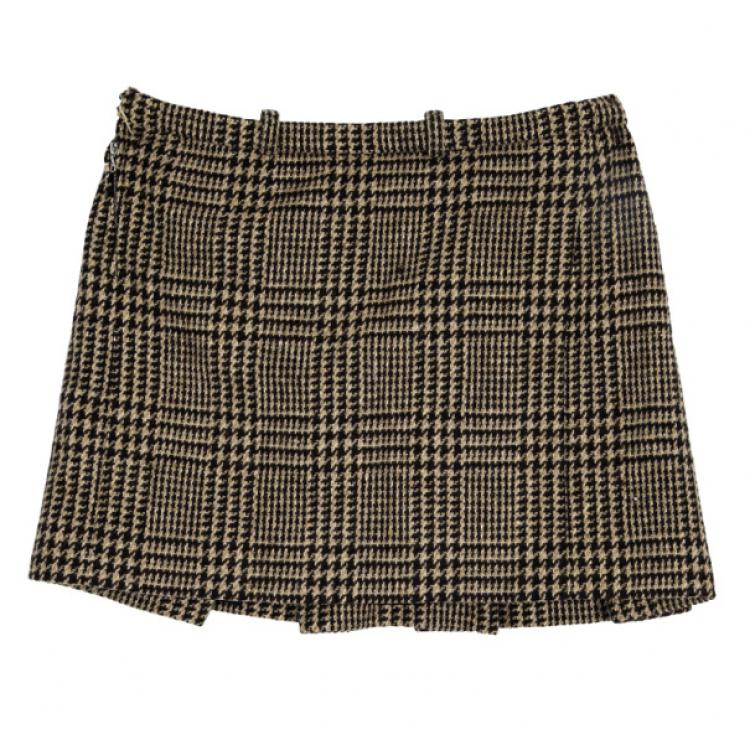 Pre Owned Balenciaga Tweed A-Line Skirt S