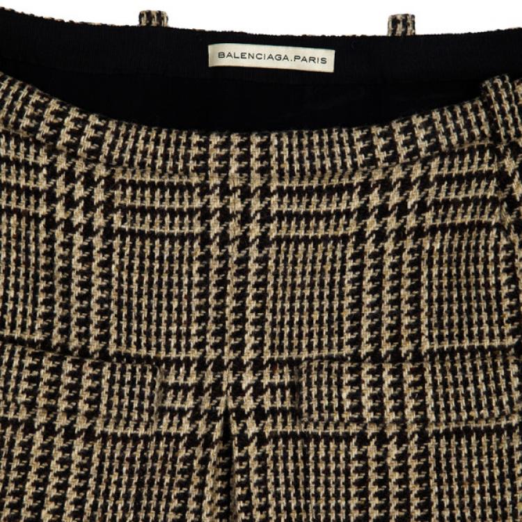 Pre Owned Balenciaga Tweed A-Line Skirt S