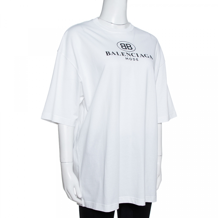 Balenciaga SacréCoeur Print Oversized Tshirt White  MEN from Onu UK
