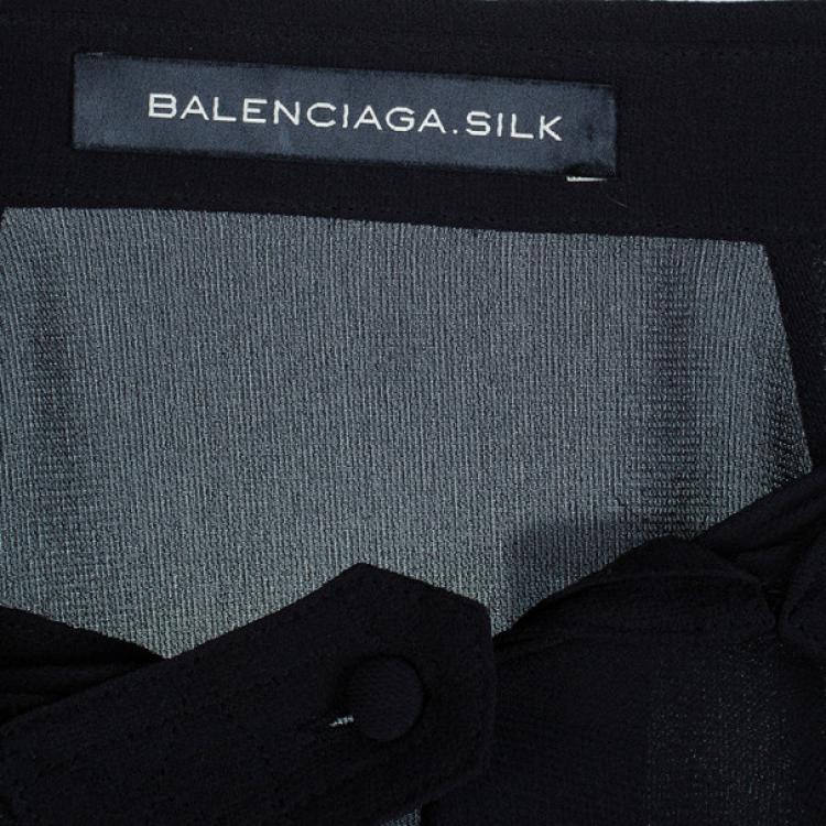Pre Owned Balenciaga Collared Shift Dress M