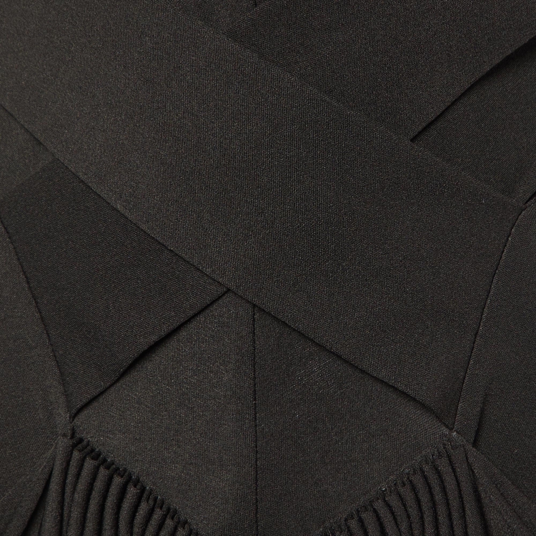 Pre Owned Balenciaga Black Silk Knit Shift Dress M
