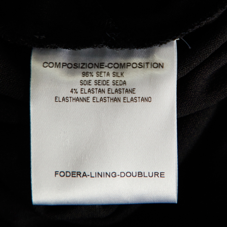 Pre Owned Balenciaga Black Silk Knit Shift Dress M