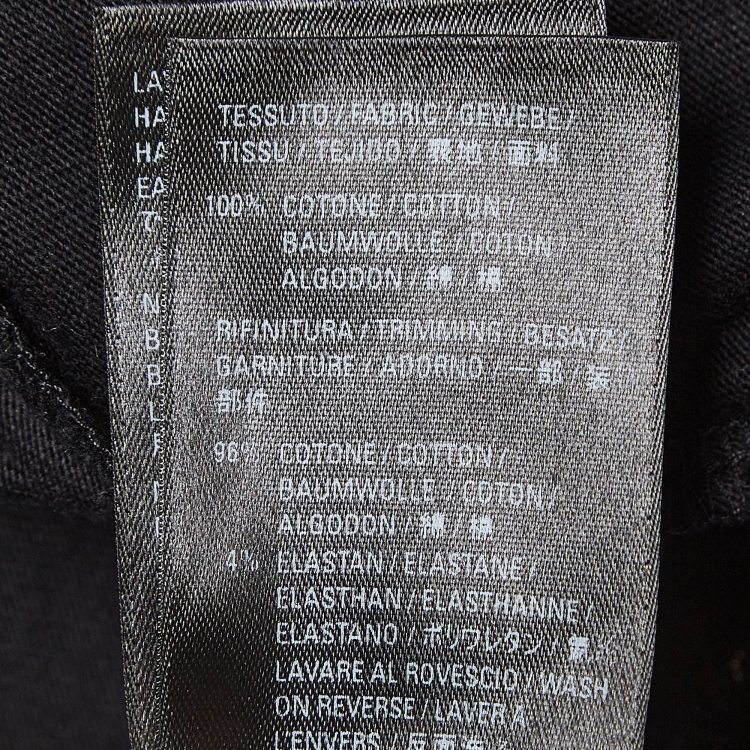Pre Owned Balenciaga Black Bebe Embellished Cotton Crew Neck T-Shirt S