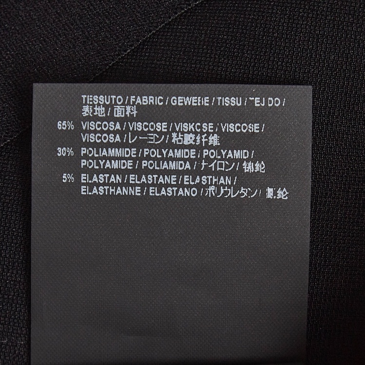 Pre Owned Balenciaga Black Stretch Knit Logo Waist Detailed Leggings S