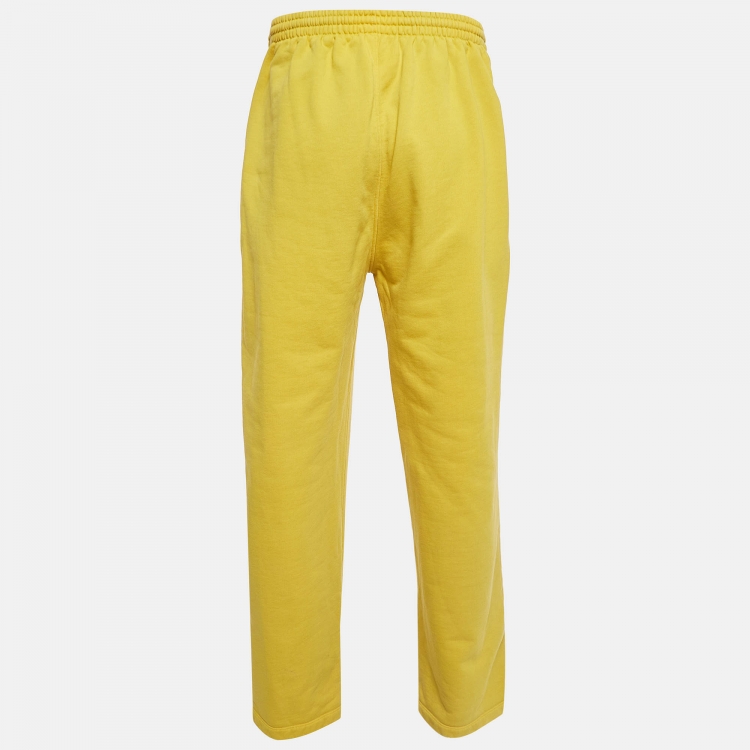 Balenciaga Wardrobe Yellow Cotton Knit Track Pants L Balenciaga TLC