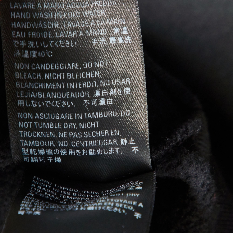 Pre Owned Balenciaga Black Logo Print Cotton Hooded Sweatshirt XS
