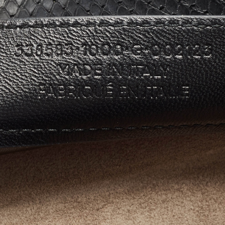 Pre Owned Balenciaga Black Python Papier A4 Tote