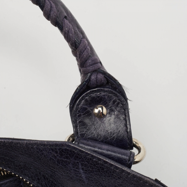 Pre Owned Balenciaga Blue Indigo Leather GSH Part Time Tote