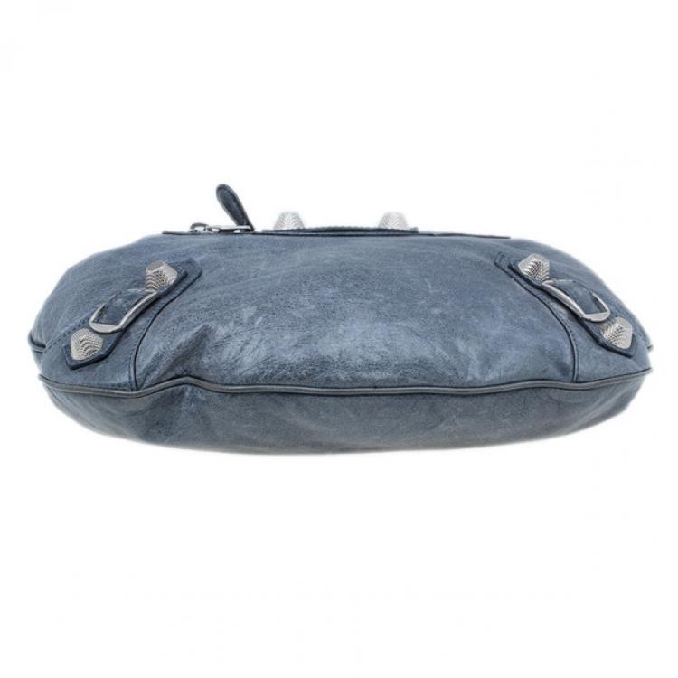 Pre Owned Balenciaga Grey Leather Giant Hobo