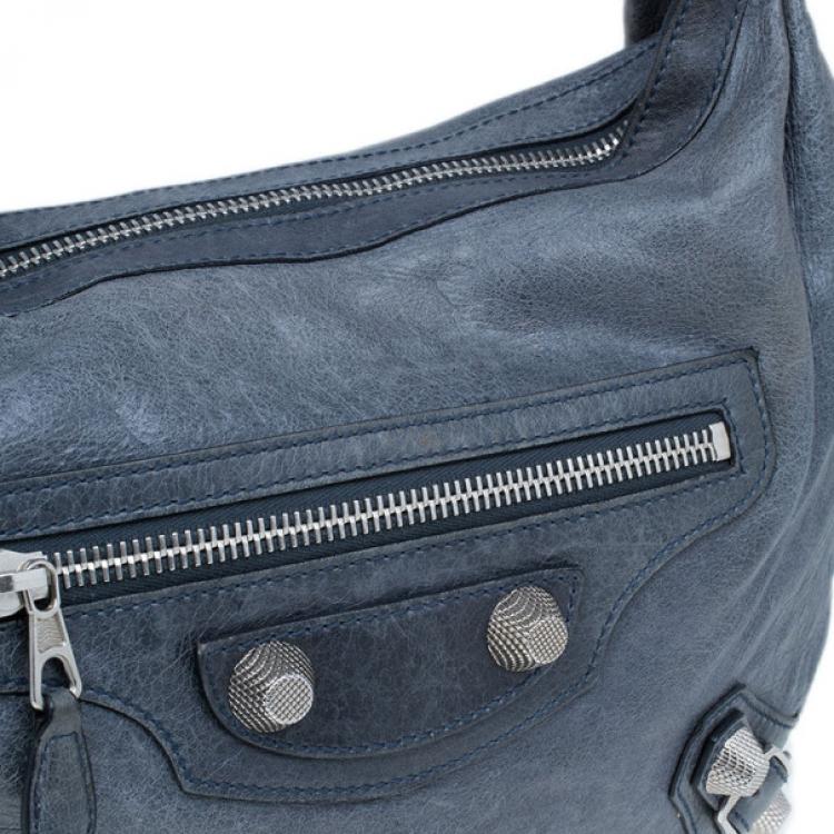 Pre Owned Balenciaga Grey Leather Giant Hobo