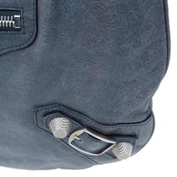 Pre Owned Balenciaga Grey Leather Giant Hobo