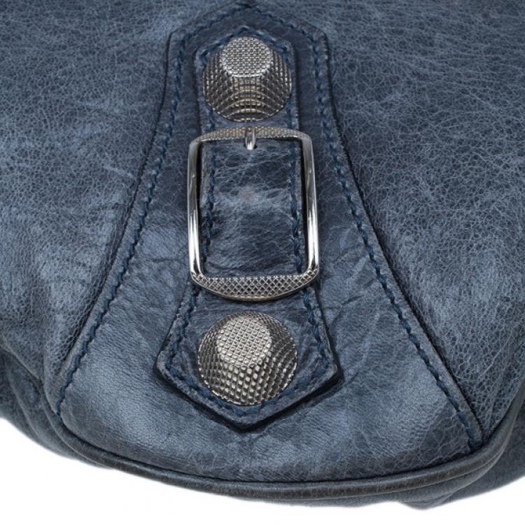 Pre Owned Balenciaga Grey Leather Giant Hobo