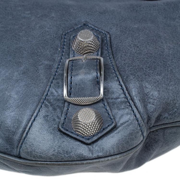 Pre Owned Balenciaga Grey Leather Giant Hobo