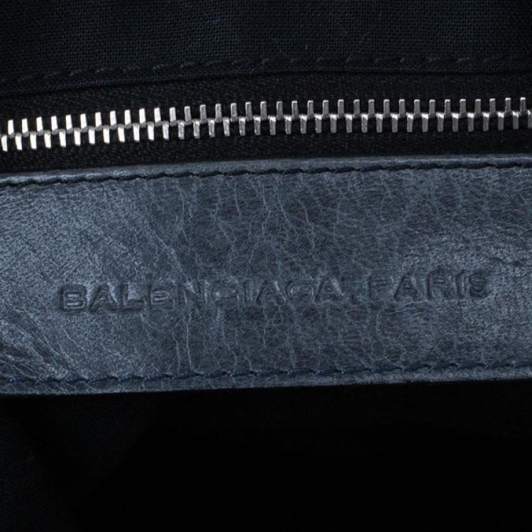 Pre Owned Balenciaga Grey Leather Giant Hobo