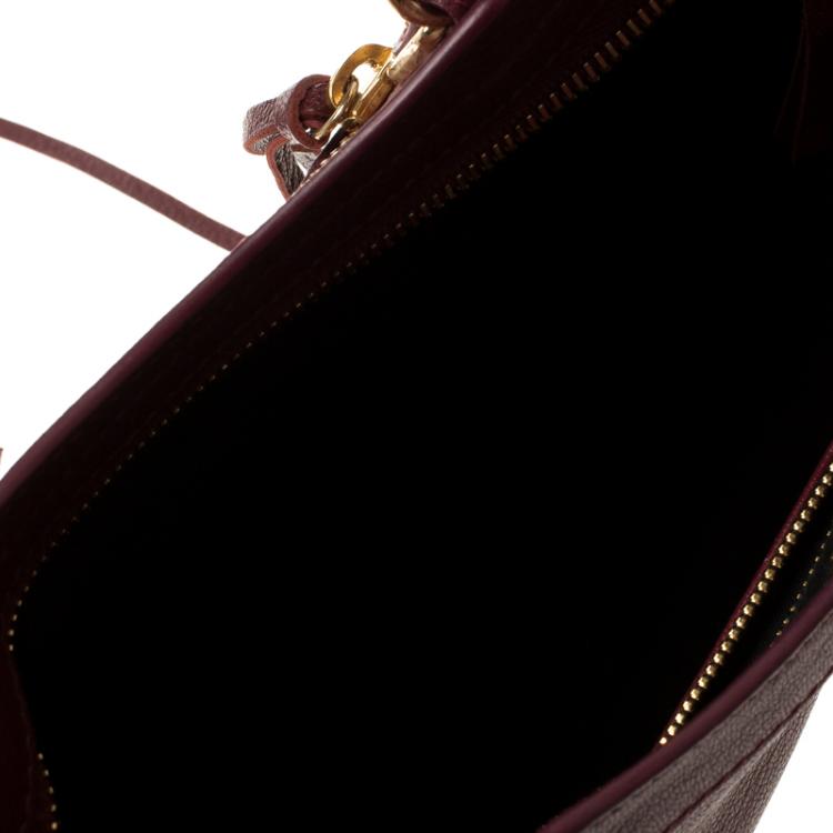 Pre Owned Balenciaga Marron Leather Mini Gold Hardware City Bag