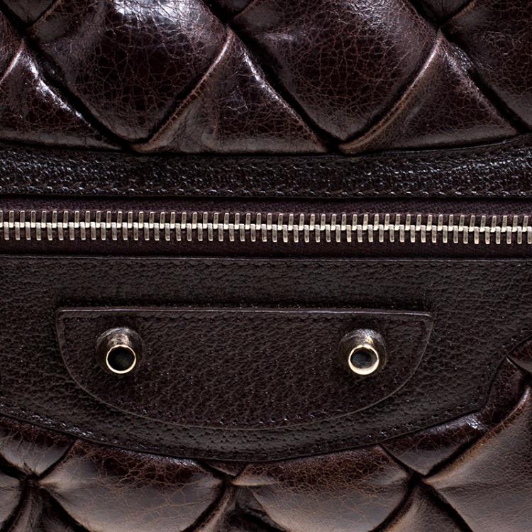 Pre Owned Balenciaga Charbon Matelasse Leather MM Bag