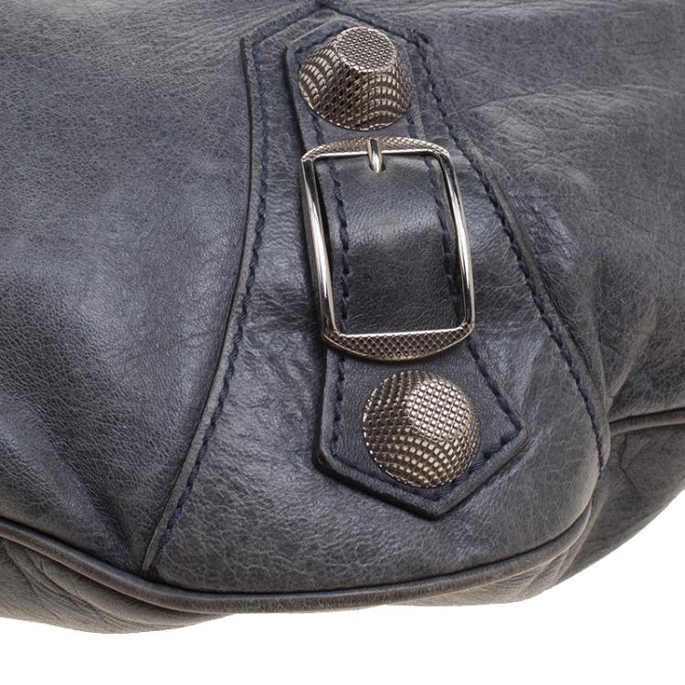 Pre Owned Balenciaga Grey Leather Giant Hobo