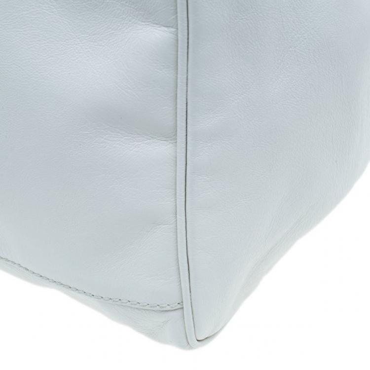 Pre Owned Balenciaga White Leather Giant Midday Bag