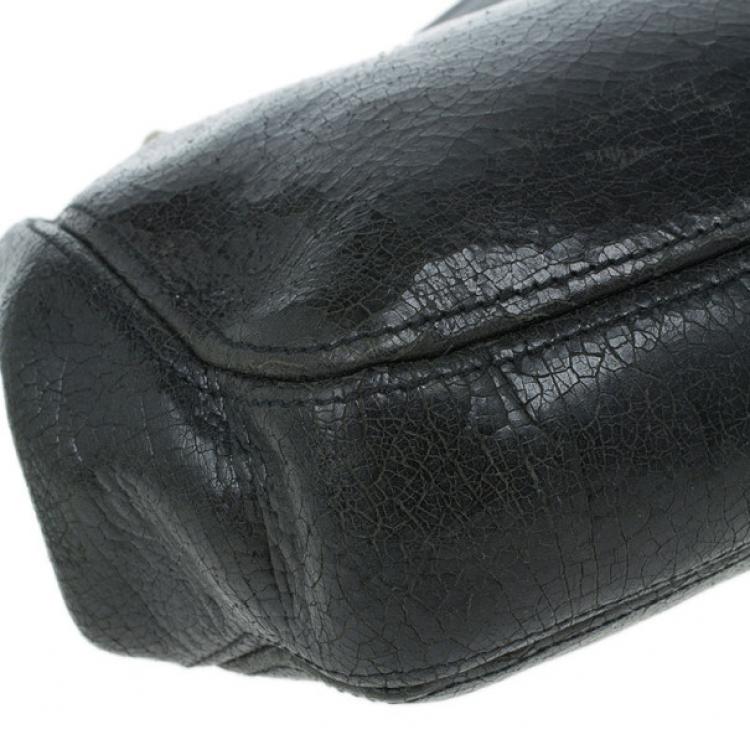 Pre Owned Balenciaga Black Leather Frame Bag