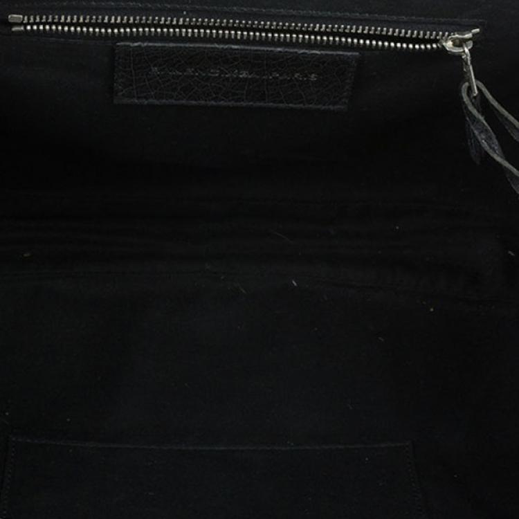 Pre Owned Balenciaga Black Leather Frame Bag