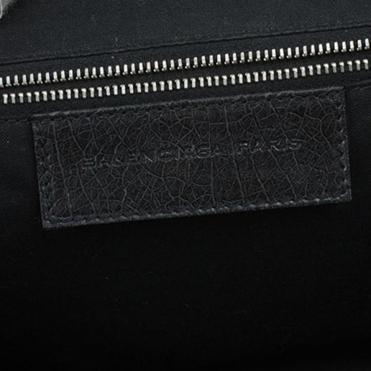 Pre Owned Balenciaga Black Leather Frame Bag