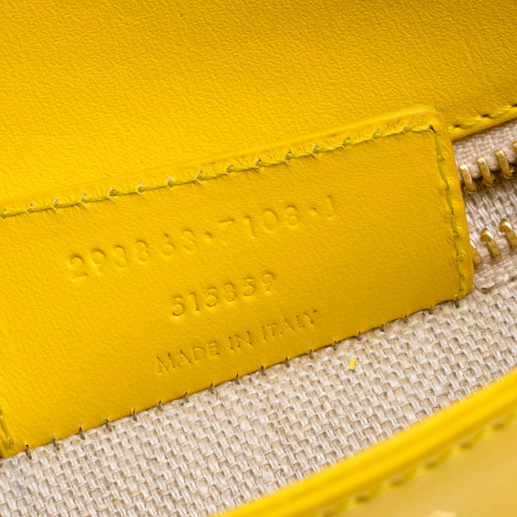 Pre Owned Balenciaga Curry Leather Padlock Clutch