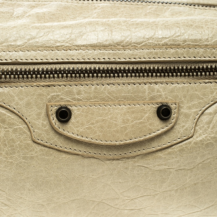 Pre Owned Balenciaga Beige  Leather Cosmetic Pouch