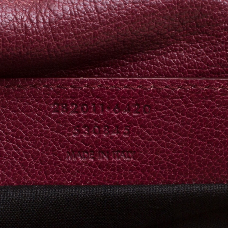 Pre Owned Balenciaga Bordeaux Leather Giant 12 Gold Hardware Envelope Clutch