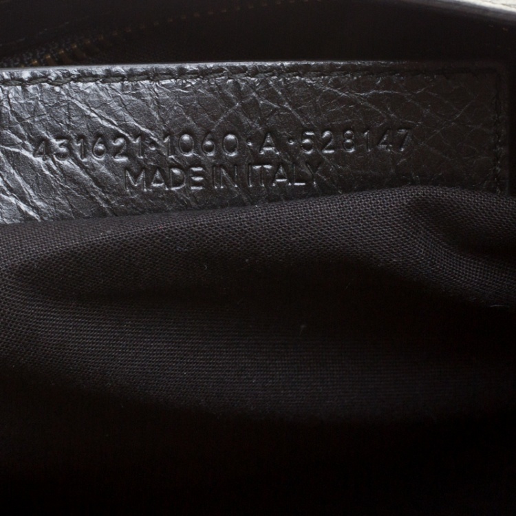 Pre Owned Balenciaga Black Graffiti Leather Small RH City Tote 