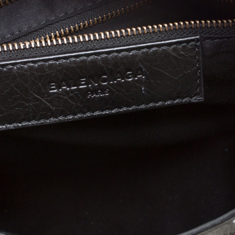 Pre Owned Balenciaga Black Graffiti Leather Small RH City Tote 