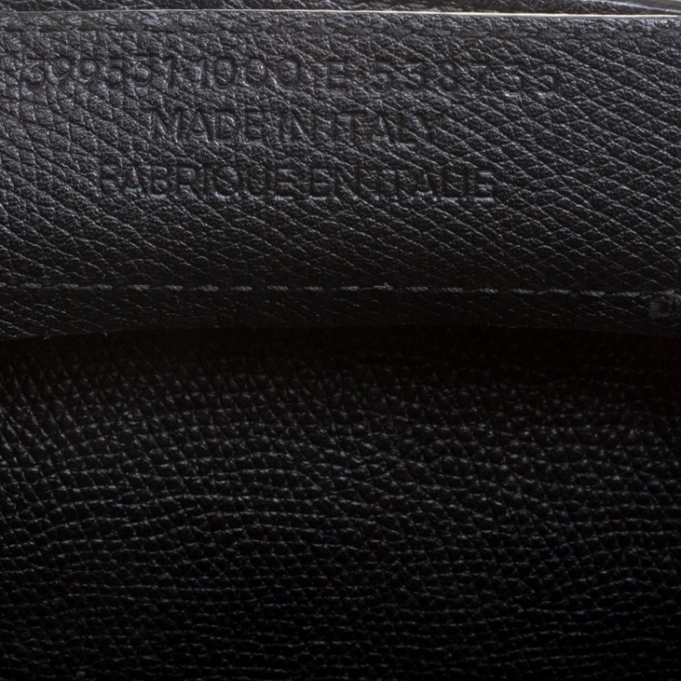 Pre Owned Balenciaga Black Leather Papier A6 Zip Top Handle Bag 