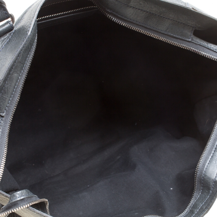 Pre Owned Balenciaga Anthracite Leather RH Part Time Top Handle Bag