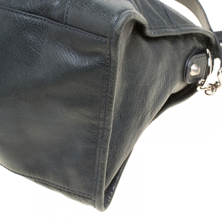 Pre Owned Balenciaga Anthracite Leather RH Part Time Top Handle Bag