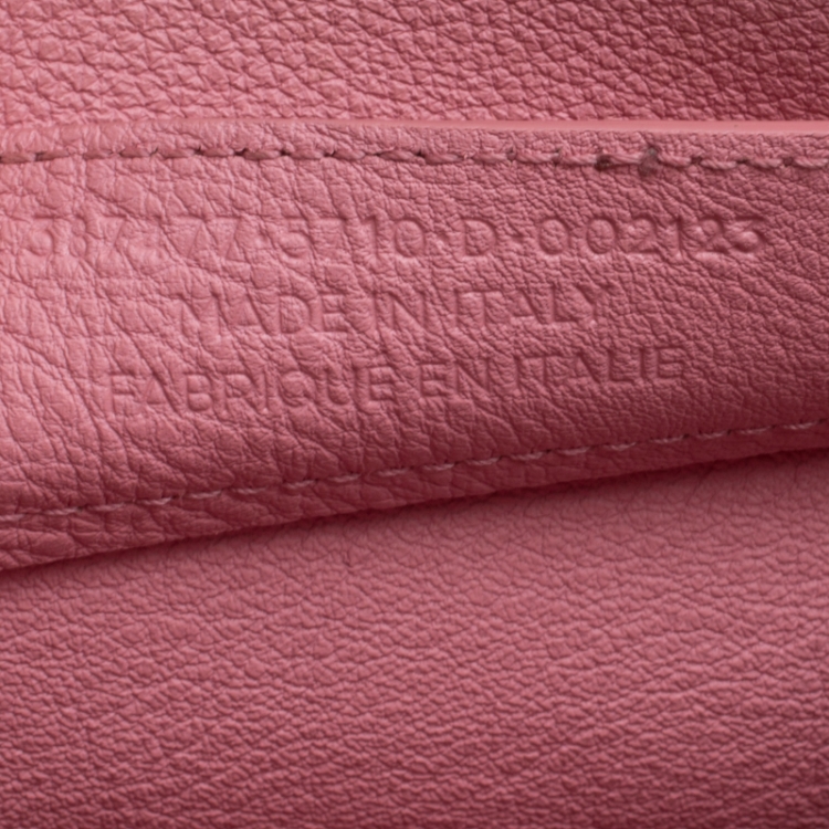 Pre Owned Balenciaga Pink Leather Mini Metallic Papier A4 Top Handle Bag