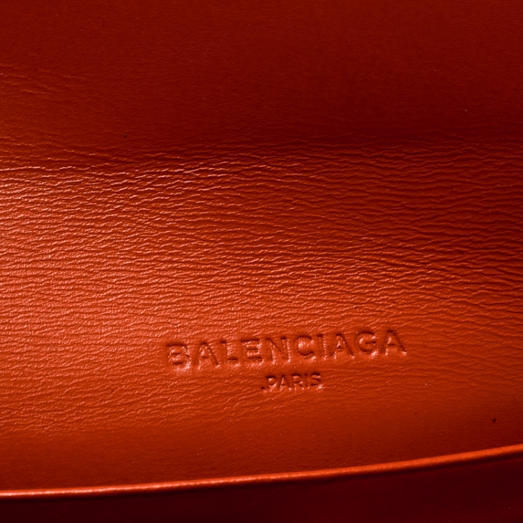 Pre Owned Balenciaga Copper Leather Valentine's Day Essential Continental Wallet