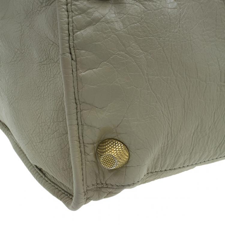 Pre Owned Balenciaga Beige Lambskin Giant Work Bag