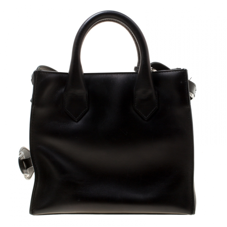 Pre Owned Balenciaga Black Leather Top Handle Bag