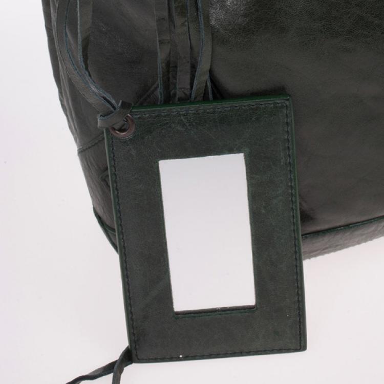Pre Owned Balenciaga Green Lambskin Classic Day