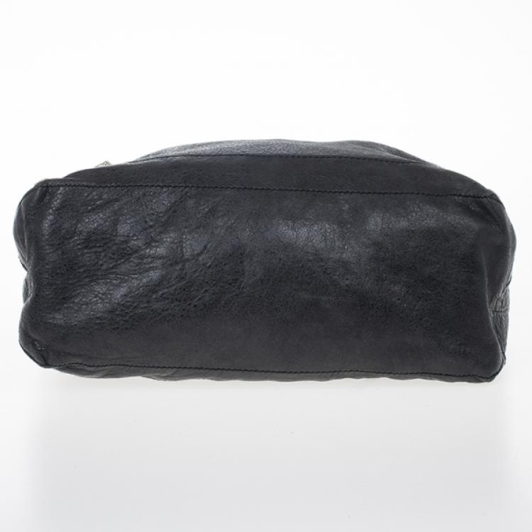 Pre Owned Balenciaga Black Lambskin Giant Day