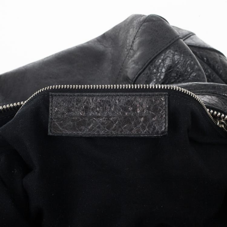 Pre Owned Balenciaga Black Lambskin Giant Day