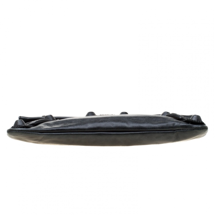 Pre Owned Balenciaga Anthracite Leather CGH Envelope Clutch