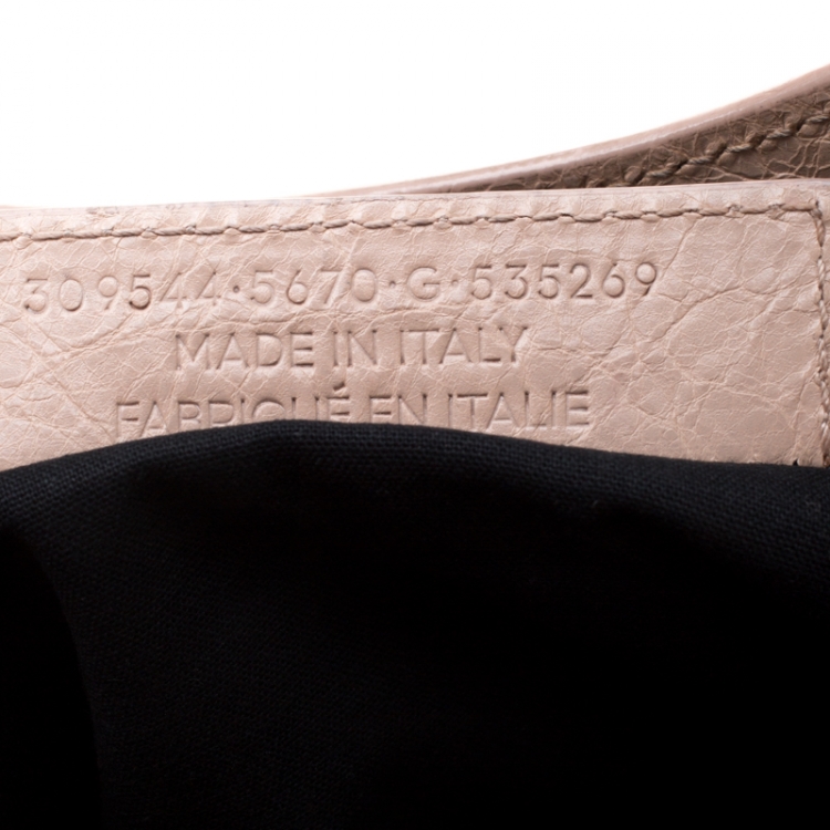 Pre Owned  Balenciaga Beige Leather Mini Classic Edge City Bag