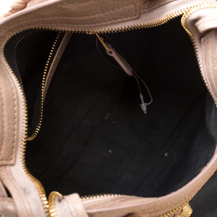 Pre Owned  Balenciaga Beige Leather Mini Classic Edge City Bag