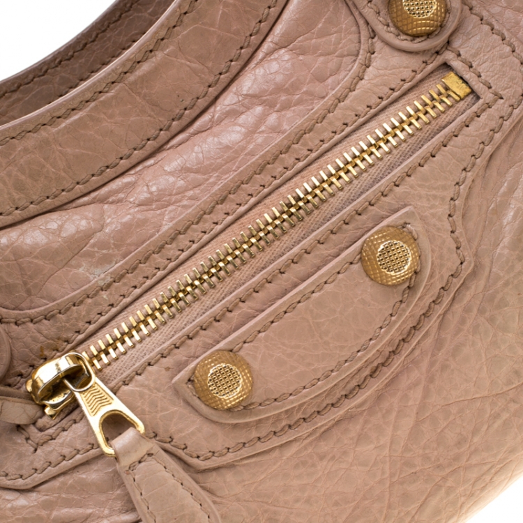 Pre Owned  Balenciaga Beige Leather Mini Classic Edge City Bag