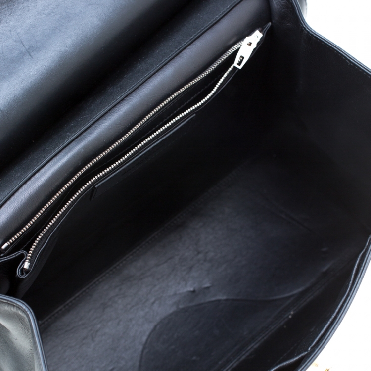 Pre Owned Balenciaga Black Leather Le Dix Cartable Top Handle Bag