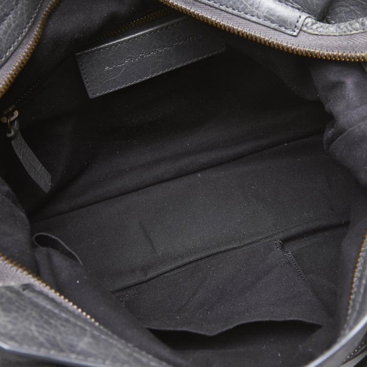 مملوكة مسبقًا Balenciaga Gray Leather Motocross Classic Town Satchel