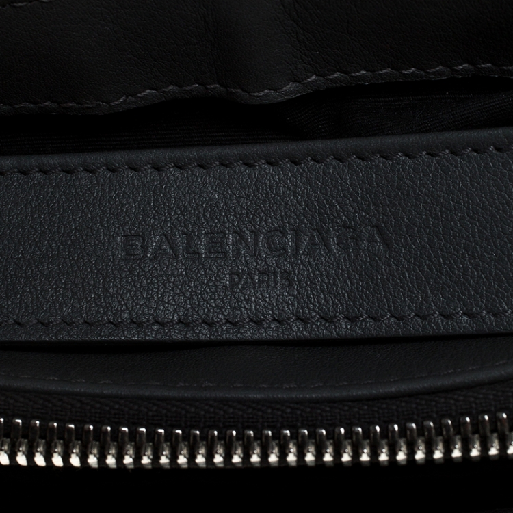 Pre Owned Balenciaga Multicolor Lizard/Canvas and Leather Le Dix Cartable Top Handle Bag
