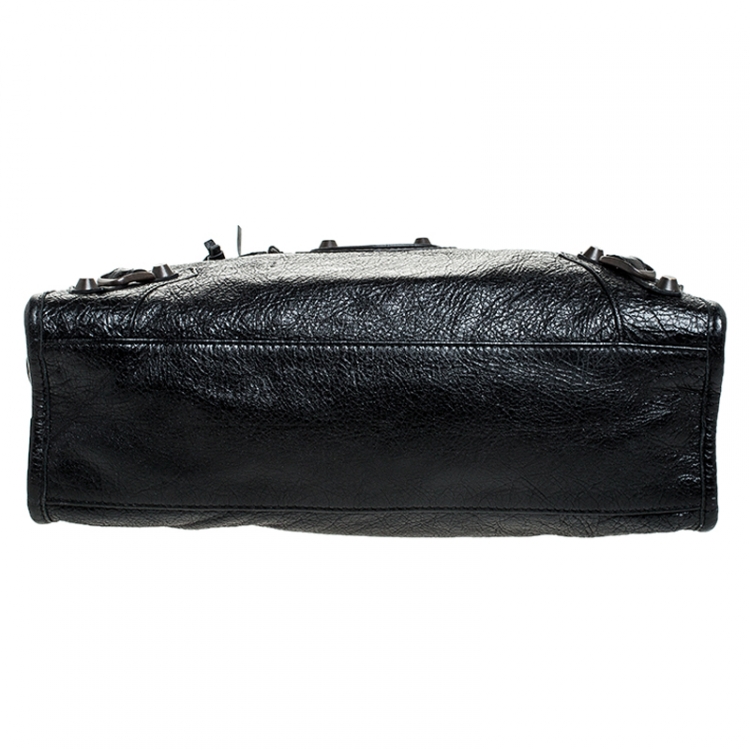 Pre Owned Balenciaga Black Leather Small Classic City Tote