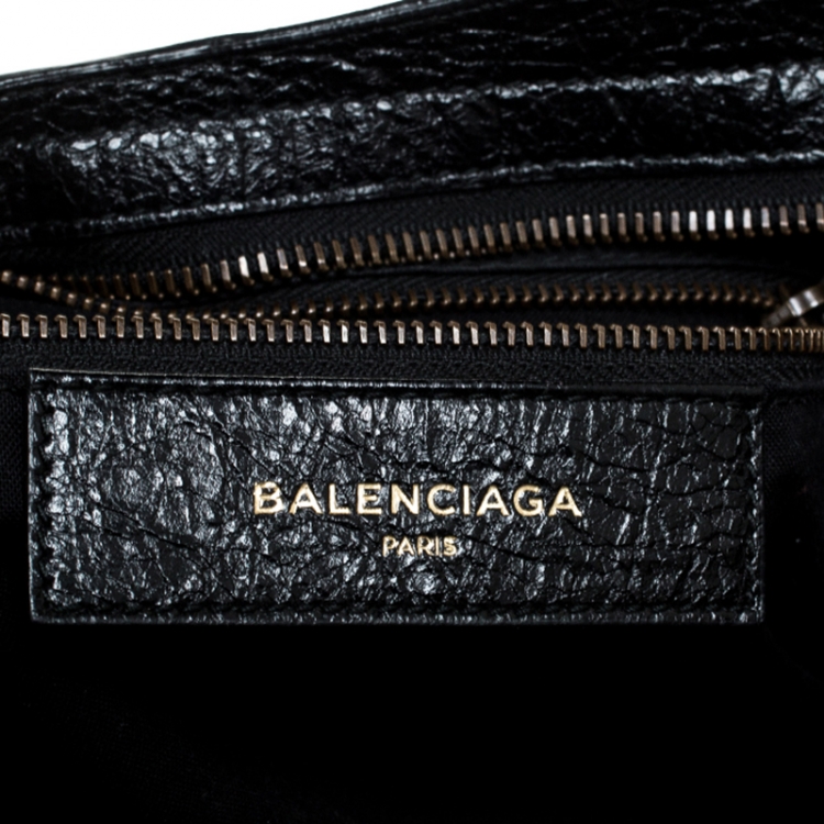 Pre Owned Balenciaga Black Leather Small Classic City Tote